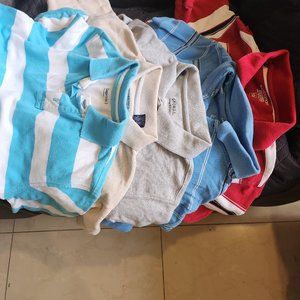 Children's school shirts striped & solid colors sizes 8 & 10/12